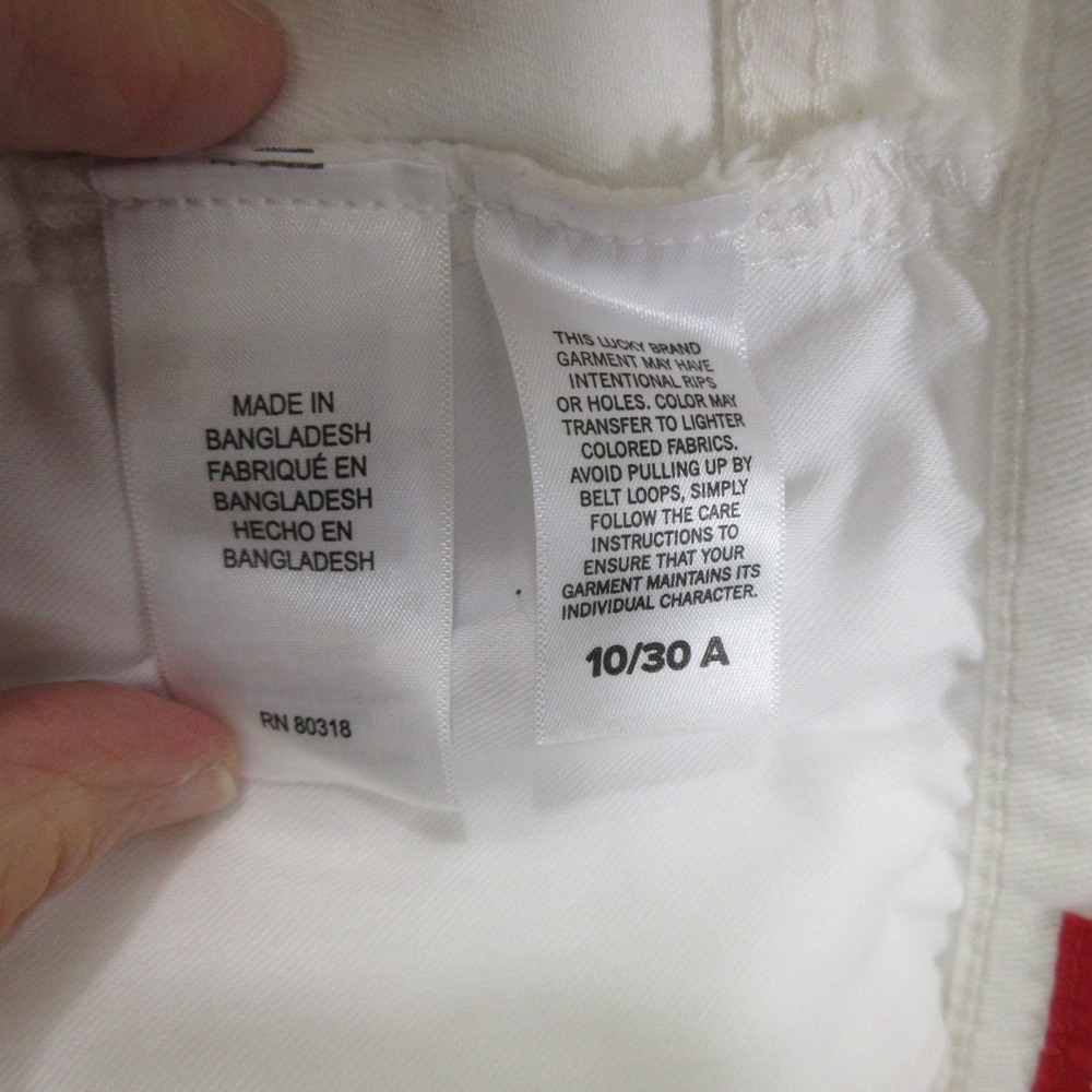 Lucky Brand Women's Ava Mid Rise Skinny Jeans White Denim Stretch Size 10 30 - Picture 14 of 16